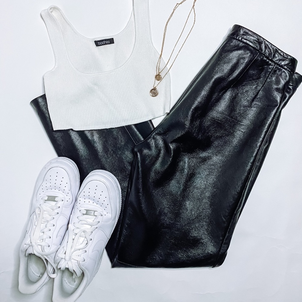 Black leather pants